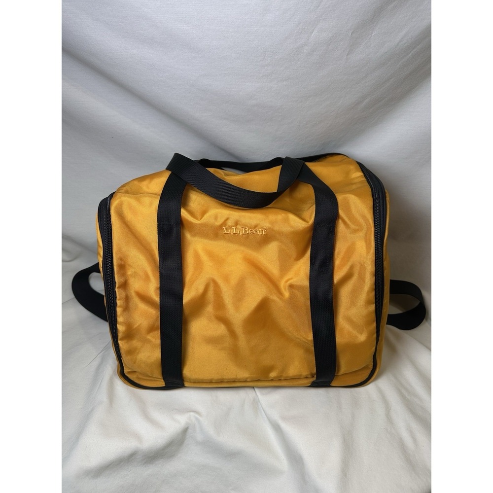 L.L.‎ Bean Hanging Toiletry Bag Travel Organizer Yellow Black Dopp Kit